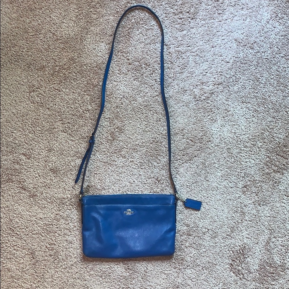 Coach crossbody purse Retro blue.